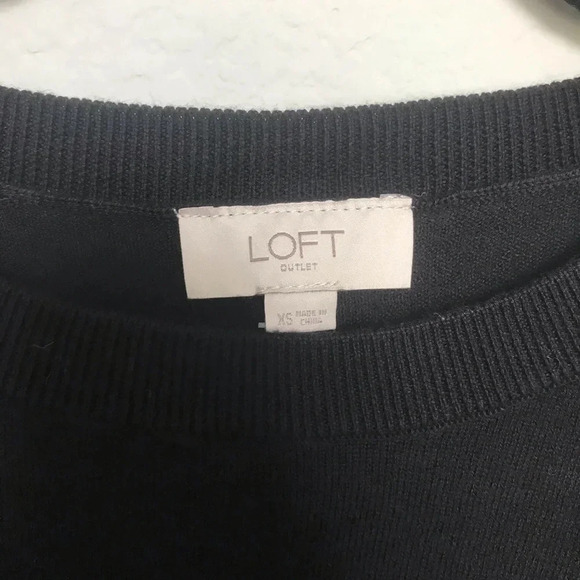 Loft Black Lace Back Sweater - Picture 2 of 4